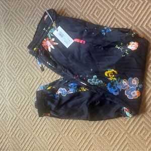 Johnny Was Multicolor linen Floral Joggers